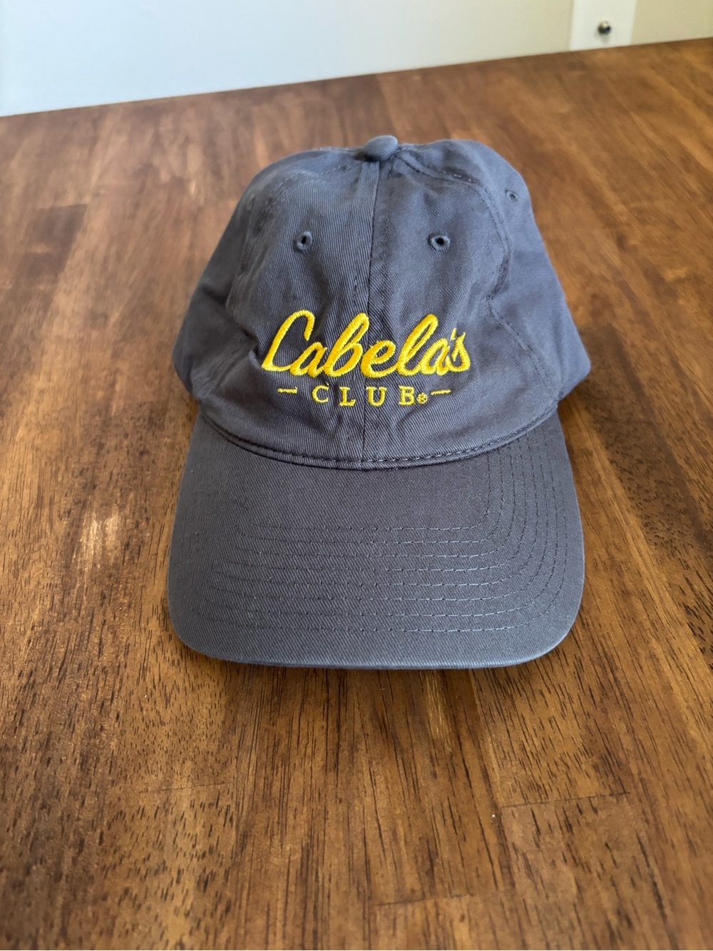 Cabela's Gray Baseball Cap with Yellow Script